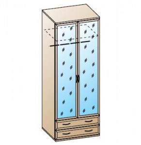 Карина ШК-1007 Шкаф 2-х дверный с зеркалами и ящиками (Лером)